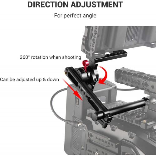  SmallRig SMALLRIG EVF Mount Camera Monitor Mount Kit with NATO Rail and 15mm Rod for SmallHD 502HDZacuto Gratical HDBMVA - 1903