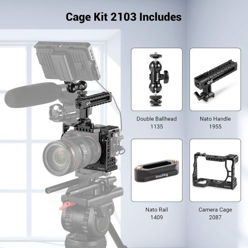  SmallRig SMALLRIG A7RIII Cage Kit Rig for Sony A7RIIIA7III Camera with Top Handle, Ball Head - 2103