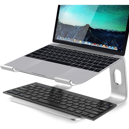  [아마존베스트]Soundance Aluminum Laptop Stand for Desk Compatible with Mac MacBook Pro Air Apple Notebook, Portable Holder Ergonomic Elevator Metal Riser for 10 to 15.6 inch PC Desktop Computer,