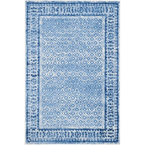  Visit the Safavieh Store Safavieh Adirondack Collection ADR110D Silver and Blue Vintage Distressed Area Rug (6 x 9)