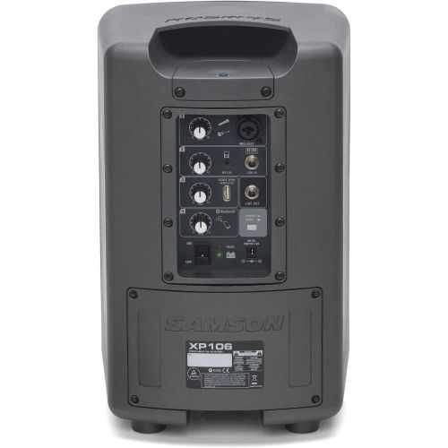  Samson Technologies Samson Expedition XP106 Rechargeable Portable PA System with Wired Handheld Microphone and Bluetooth