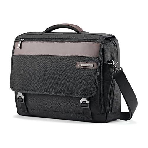 쌤소나이트 Visit the Samsonite Store Samsonite Kombi Flapover Briefcase, Black/Brown, One Size