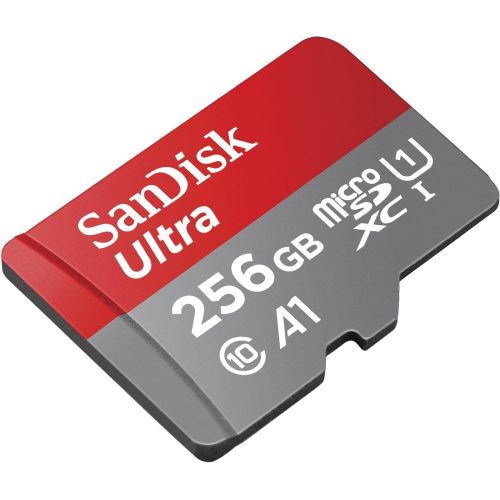 샌디스크 [아마존베스트]SanDisk 256GB Ultra microSDXC UHS-I Memory Card with Adapter - 100MB/s, C10, U1, Full HD, A1, Micro SD Card - SDSQUAR-256G-GN6MA