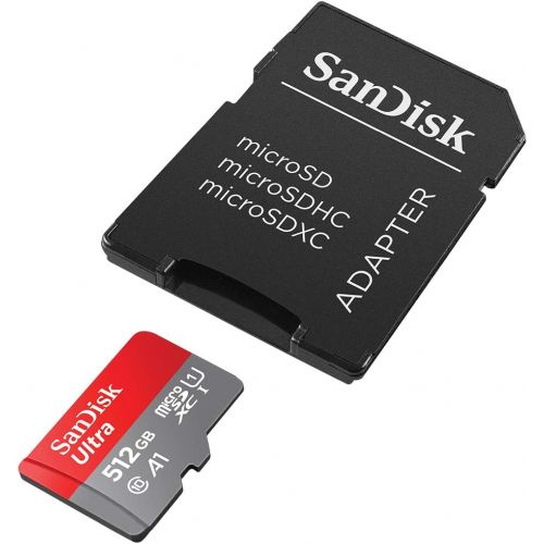 샌디스크 SanDisk 400GB Ultra microSDXC UHS-I Memory Card with Adapter - 100MBs, C10, U1, Full HD, A1, Micro SD Card - SDSQUAR-400G-GN6MA