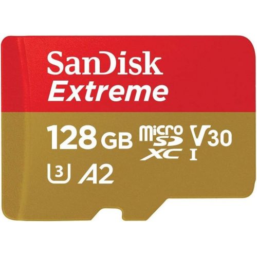 샌디스크 SanDisk 128GB SDXC Micro Extreme Memory Card Bundle Works with DJI Osmo Pocket Gimbal Camera 4K V30 Class 10 A2 UHS-I (SDSQXA1-128G-GN6MA) Plus (1) Everything But Stromboli (TM) 3.