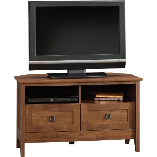  Visit the Sauder Store Sauder August Hill Corner Entertainment Stand, For TVs up to 40, Oiled Oak finish