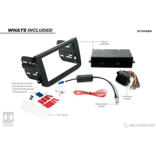  [아마존베스트]Scosche Install Centric ICVW6BN Volkswagen 2006-15 Complete Installation Kit