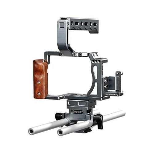 Sevenoak SK-A7C1 Pro Aluminum Cage with Top Handle, Shoe Mount and 15mm Rods - Custom Fit for Sony A7, A7S, ASR (Mark I)
