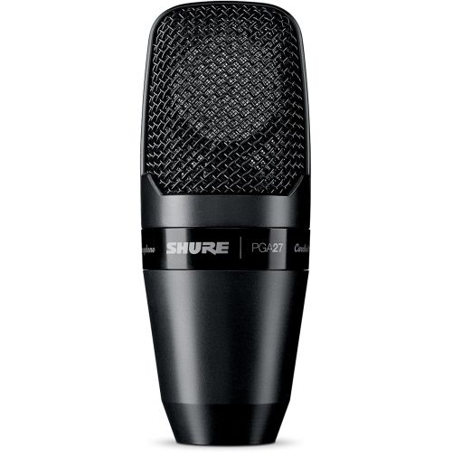  Shure PGA27-LC Large-Diaphragm Side-Address Cardioid Condenser Microphone with Shock-Mount and Carrying Case, No Cable