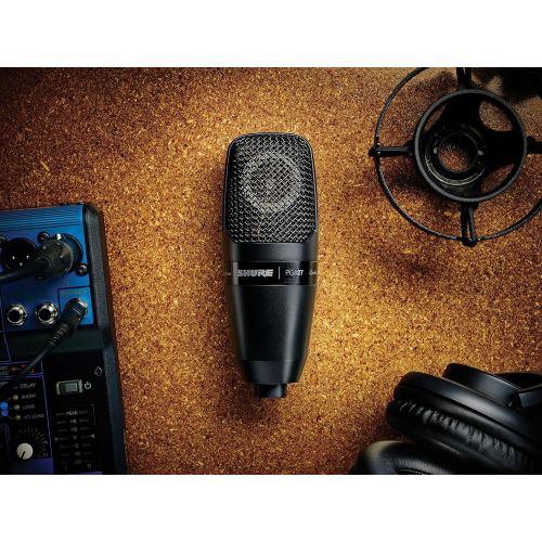  Shure PGA27-LC Large-Diaphragm Side-Address Cardioid Condenser Microphone with Shock-Mount and Carrying Case, No Cable