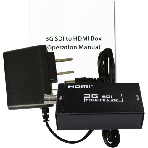  Signal Converter 1080P 3G SDI to HDMI Converter Adapter Support HD-SDI  3G-SDI Signals Showing SDI2DMI SDI to HDMI