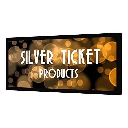 Visit the Silver Ticket Products Store STR-235115-S Silver Ticket 4K Ultra HD Ready Cinema Format (6 Piece Fixed Frame) Projector Screen (2.35:1, 115, Silver Material)