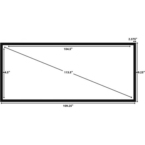  Visit the Silver Ticket Products Store STR-235115-S Silver Ticket 4K Ultra HD Ready Cinema Format (6 Piece Fixed Frame) Projector Screen (2.35:1, 115, Silver Material)