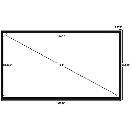  Visit the Silver Ticket Products Store STR-169120-HC Silver Ticket Products, 120 Diagonal, 16:9 Cinema Format, 4K / 8K Ultra HD & HDR Ready, HDTV (6 Piece Fixed Frame) Projector Screen, High Contrast Material