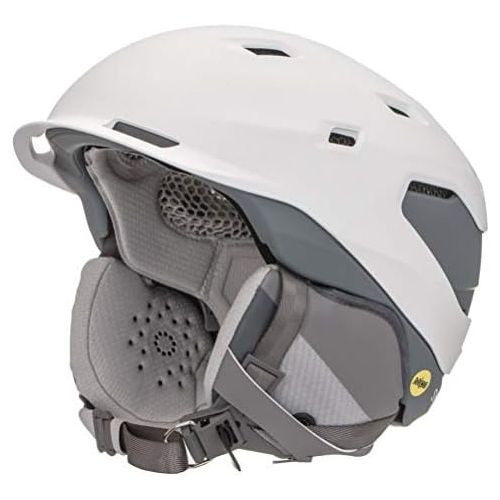 스미스 Smith Optics Quantum Adult Mips Ski Snowmobile Helmet - Matte White CharcoalSmall