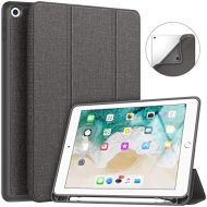 [아마존베스트]Soke New iPad 9.7 2018/2017 Case with Pencil Holder, Smart iPad Case Trifold Stand with Shockproof Soft TPU Back Cover and Auto Sleep/Wake Function for iPad 9.7 inch 5th/6th Genera