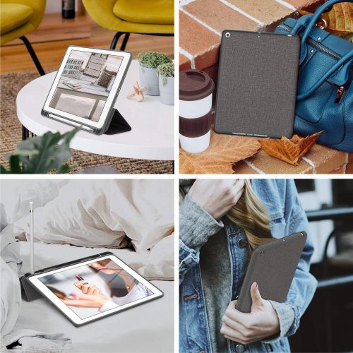  [아마존베스트]Soke New iPad 9.7 2018/2017 Case with Pencil Holder, Smart iPad Case Trifold Stand with Shockproof Soft TPU Back Cover and Auto Sleep/Wake Function for iPad 9.7 inch 5th/6th Genera