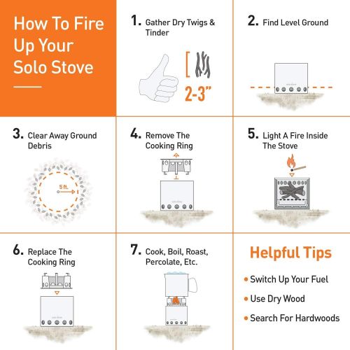  Solo Stove Titan - 2-4 Person Lightweight Wood Burning Stove. Compact Camp Stove Kit for Backpacking, Camping, Survival. Burns Twigs - No Batteries or Liquid Fuel Canisters Needed.