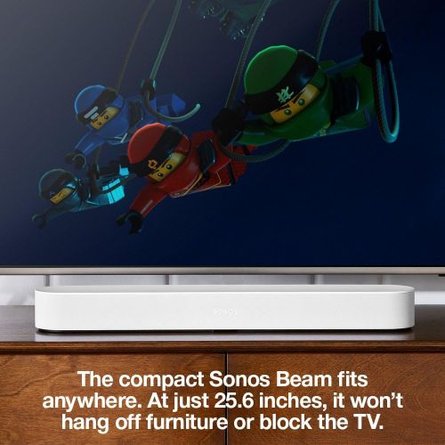 소노스 All-new Sonos Beam  Compact Smart TV Sound bar with Amazon Alexa voice control built-in. Wireless Sound System and Music Streaming for your home. (Black)