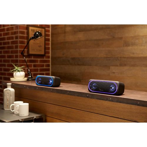 소니 Sony XB40 Portable Wireless Speaker Bluetooth Speaker Lights, Black