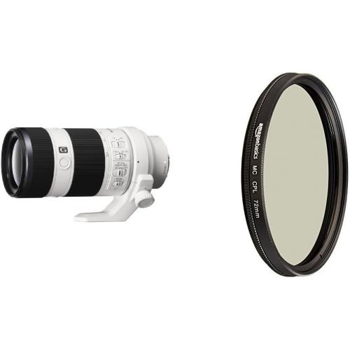 소니 Sony FE 70-200mm F4 G OSS Interchangeable Lens and AmazonBasics UV Protection Lens Filter - 72 mm