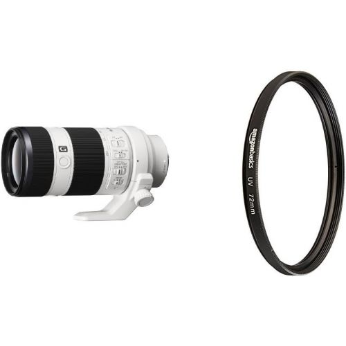 소니 Sony FE 70-200mm F4 G OSS Interchangeable Lens and AmazonBasics UV Protection Lens Filter - 72 mm