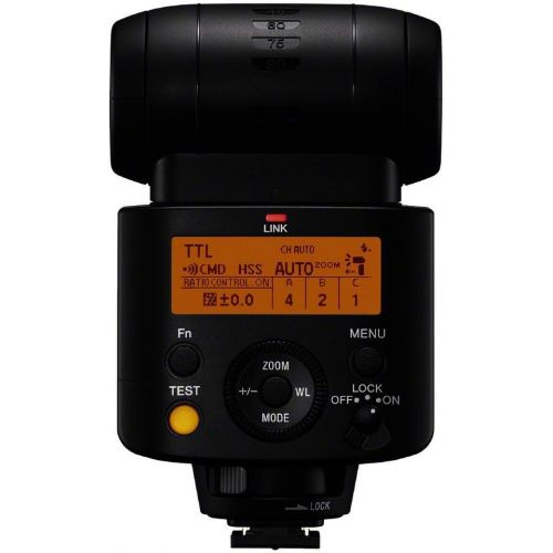 소니 Sony HVL-F45RM Compact, Radio-Controlled Gn 45 Camera Flash with 1 Display, Black