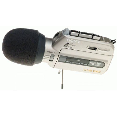 소니 Sony M-100MC Microcassette Recorder with Voice Operated Recording