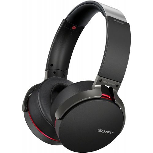 소니 Sony XB950B1 Extra Bass Wireless Headphones with App Control, Black wCase & 10ft. 3.5mm cable