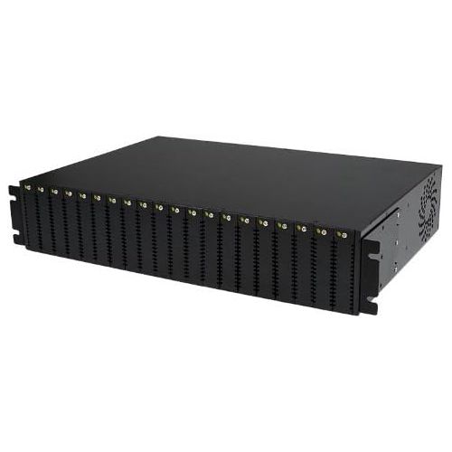  StarTech.com 20-Slot 2U Rack Mount Media Converter Chassis for ET Series 2 Fiber Media Converters