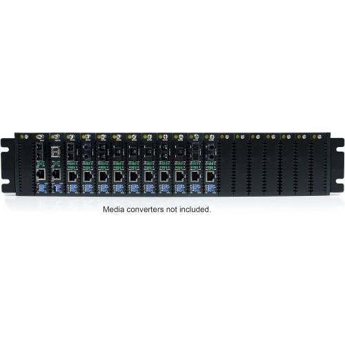  StarTech.com 20-Slot 2U Rack Mount Media Converter Chassis for ET Series 2 Fiber Media Converters