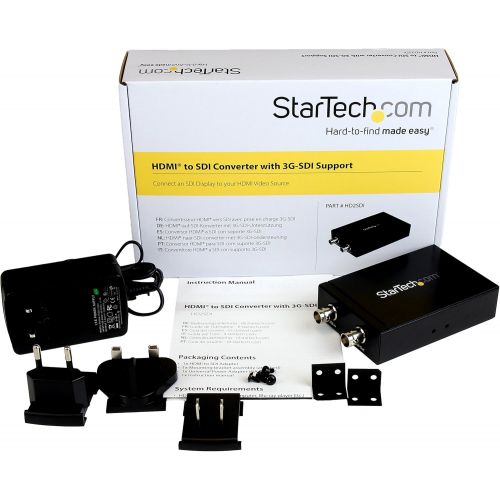  StarTech.com SDI to HDMI Converter - 3G SDI to HDMI Adapter with SDI Loop Through Output - SDI to HDMI AudioVideo Adapter - 755ft (230m)