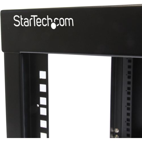  StarTech.com 6U 22-Inch Hinged Open Frame Rack Cabinet Wallmount Server Rack Components RK619WALLOH, Black