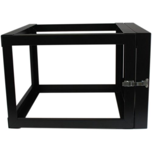  StarTech.com 6U 22-Inch Hinged Open Frame Rack Cabinet Wallmount Server Rack Components RK619WALLOH, Black