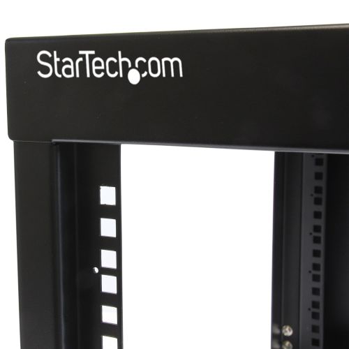  StarTech.com 8U 22-Inch Hinged Open Frame Rack Cabinet Wallmount Server Rack Components RK819WALLOH, Black