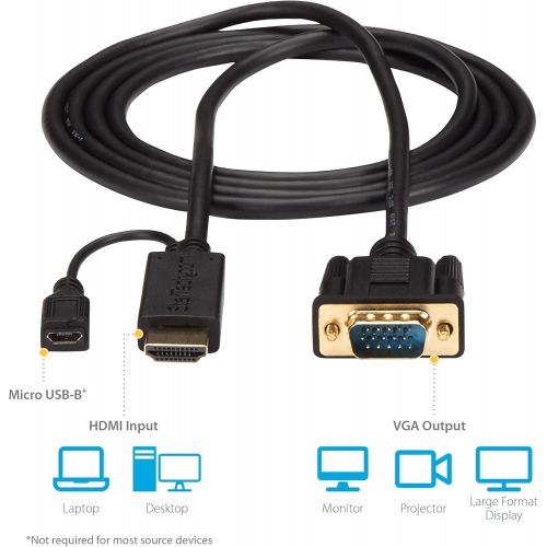  StarTech 2x1 VGA + HDMI to VGA Converter Switch wPriority Switching  Multi-format VGA and HDMI to VGA Selector  1080p