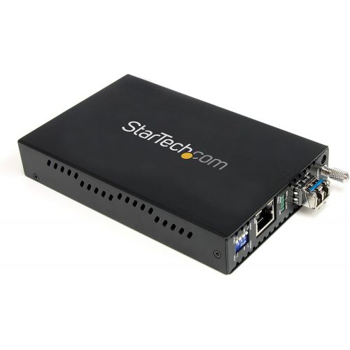 StarTech.com Gigabit Ethernet Copper-to-Fiber Media Converter - SM LC - 10 km - Ethernet Media Converter - GbE Converter