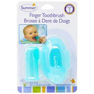 [아마존베스트]Summer Infant Finger Toothbrush with Case, Teal/White