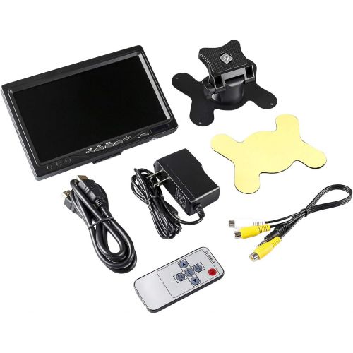  [아마존베스트]SunFounder 7 Inch HD TFT LCD Screen Monitor HDMI - 1024x600 Display AV VGA Input Built in Speaker for Raspberry Pi 3 Model B+ 3B CCTV Computer PC Dvr Car