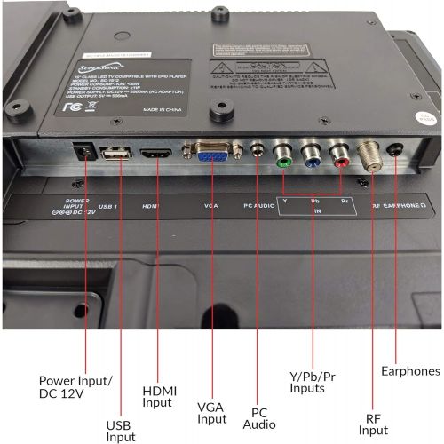  Supersonic SuperSonic 1080p LED Widescreen HDTV with HDMI Input, ACDC Compatible for RVs and Built-in DVD Player, 24-Inch