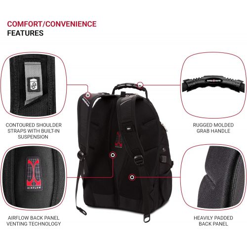  [아마존베스트]Swiss Gear SwissGear 1900 Scansmart TSA Laptop Backpack - Black