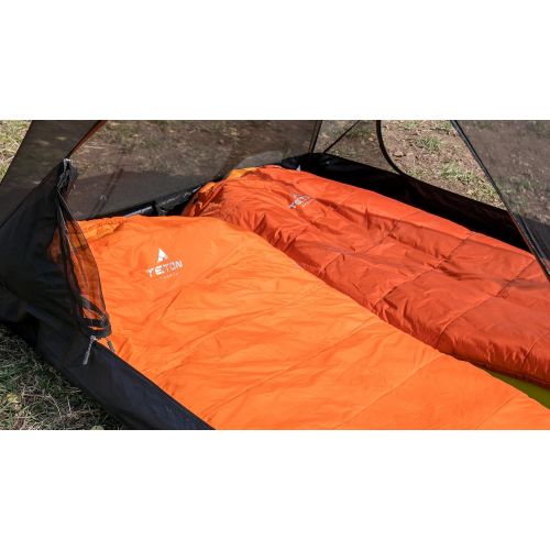  TETON Sports Altos-S 0F Ultralight Mummy Sleeping Bag, Orange