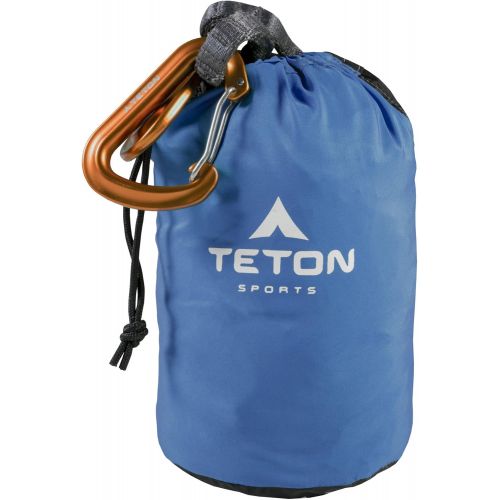  TETON Sports Teton Sports Firefly Hammock with Climbing-Rated Carabiners - Lightweight Portable Hammock; More Comfortable Than Parachute Nylon; Hammock for Backpacking, Camping, Travel, Beach,