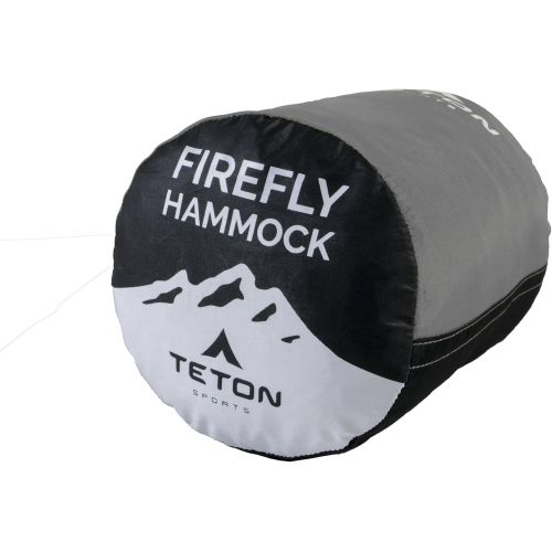  TETON Sports Teton Sports Firefly Hammock with Climbing-Rated Carabiners - Lightweight Portable Hammock; More Comfortable Than Parachute Nylon; Hammock for Backpacking, Camping, Travel, Beach,