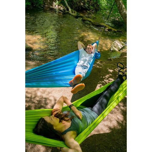  TETON Sports Teton Sports Firefly Hammock with Climbing-Rated Carabiners - Lightweight Portable Hammock; More Comfortable Than Parachute Nylon; Hammock for Backpacking, Camping, Travel, Beach,