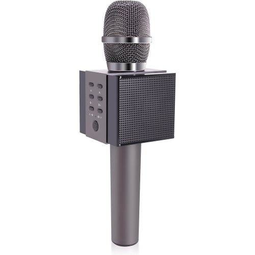  TOSING 【Latest Models】Tosing 008 Portable Wireless Karaoke Microphones Bluetooth Speaker 2 in 1 Mini Home KTV Playing and Singing Machine for iPhoneAndroid SmartphoneTablet（Black）