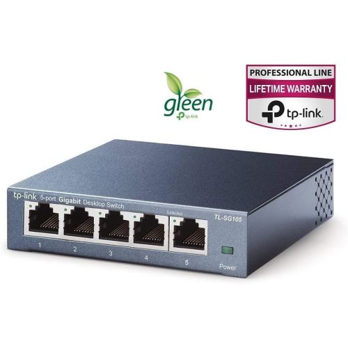  [아마존베스트]TP-LINK TP-Link 5 Port Gigabit Ethernet Network Switch | Ethernet Splitter | Sturdy Metal w/ Shielded Ports | Plug-and-Play | Traffic Optimization | Unmanaged (TL-SG105)