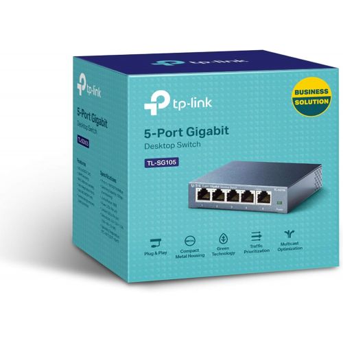  [아마존베스트]TP-LINK TP-Link 5 Port Gigabit Ethernet Network Switch | Ethernet Splitter | Sturdy Metal w/ Shielded Ports | Plug-and-Play | Traffic Optimization | Unmanaged (TL-SG105)