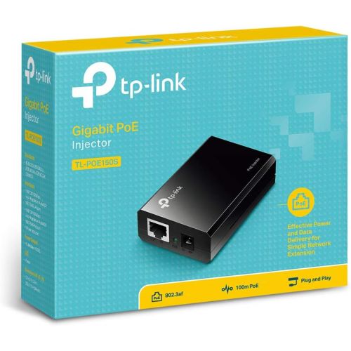  [아마존베스트]TP-LINK TL-PoE150S PoE Injector Adapter, IEEE 802.3af Compliant, up to 100 Meters (325 Feet)