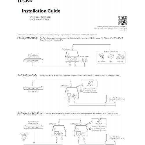  [아마존베스트]TP-LINK TL-PoE150S PoE Injector Adapter, IEEE 802.3af Compliant, up to 100 Meters (325 Feet)